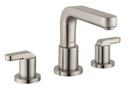 3-Hole Roman Tub Set with Double Lever Handle in Brushed Nickel