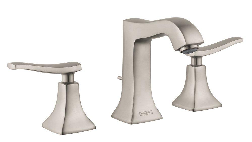Hansgrohe Brushed Nickel Two Handle Widespread Bathroom Sink Faucet 