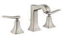 Two Handle Widespread Bathroom Sink Faucet in Brushed Nickel