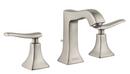 Two Handle Widespread Bathroom Sink Faucet in Brushed Nickel