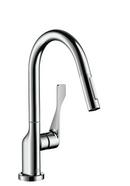 Single Handle Pull Down Bar Faucet in Polished Chrome