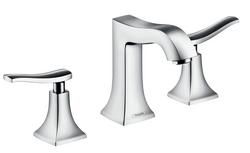 Two Handle Widespread Bathroom Sink Faucet in Polished Chrome