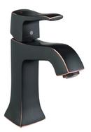 Single Handle Monoblock Bathroom Sink Faucet in Rubbed Bronze