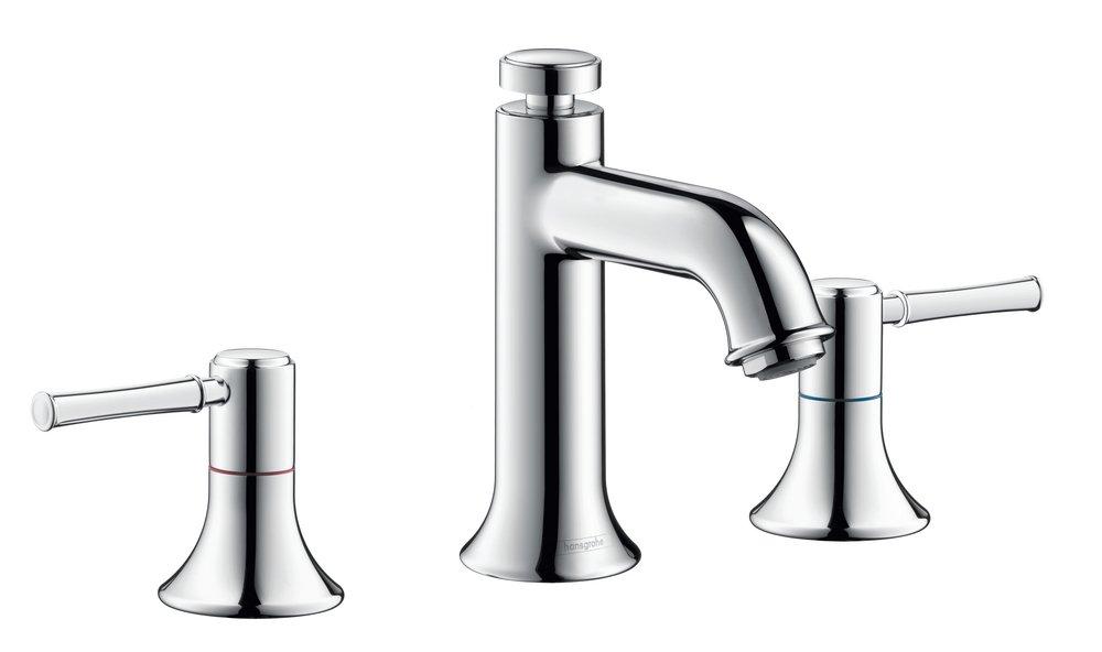 Hansgrohe Polished Chrome Two Handle Widespread Bathroom Sink Faucet 