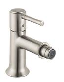 1-Hole Bidet Faucet with Single Lever Handle in Brushed Nickel
