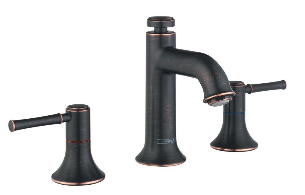 Hansgrohe Rubbed Bronze Two Handle Widespread Bathroom Sink Faucet 