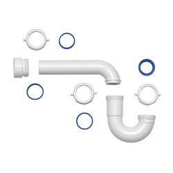 1-1/2 in. Plastic P-Trap with Threaded PVC Adapter and Reversible J-Bend in White