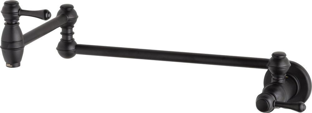 Gerber Plumbing Satin Black Single Handle Lever Handle Pot Filler 