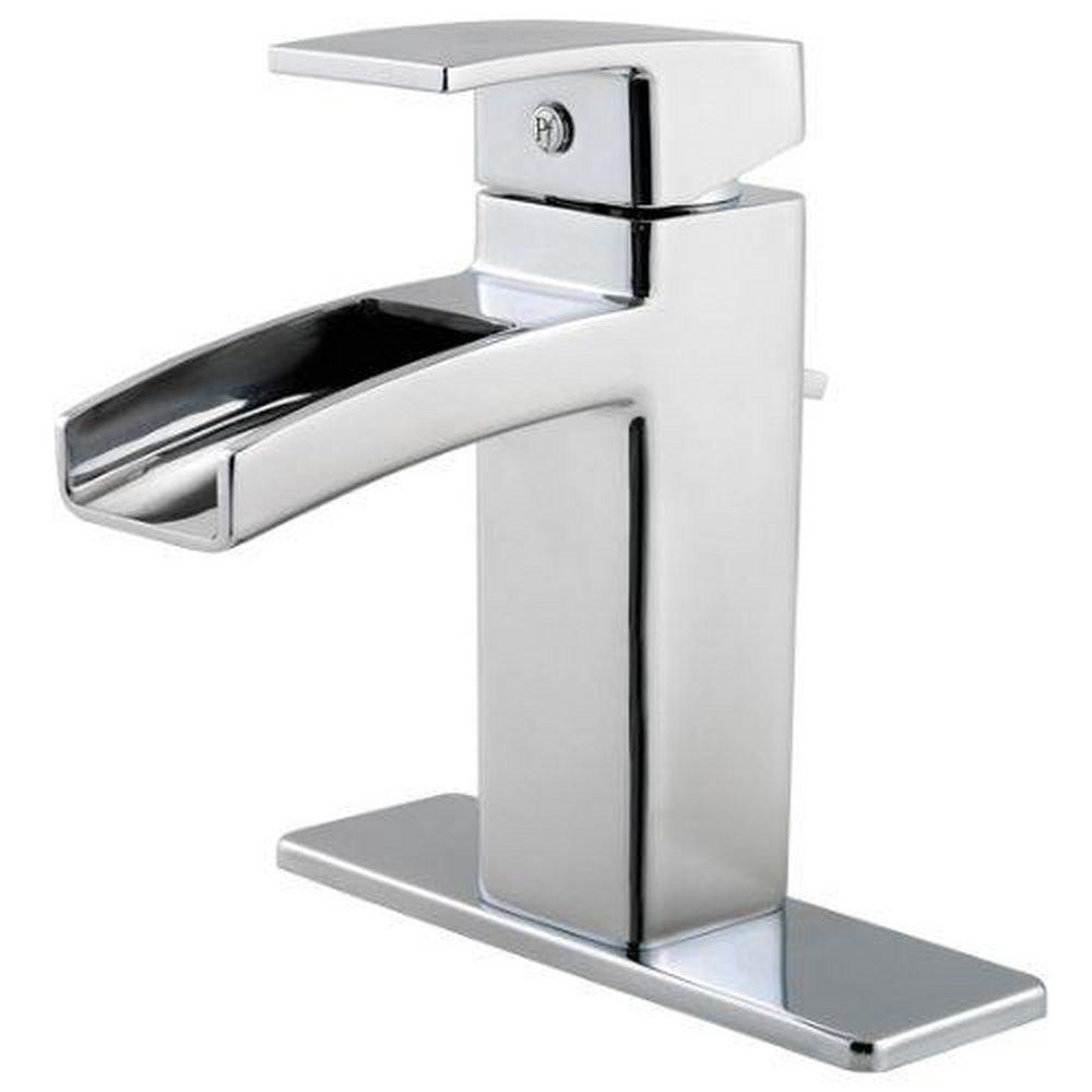 Pfister Polished Chrome Single Lever Handle Bathroom Sink Faucet 