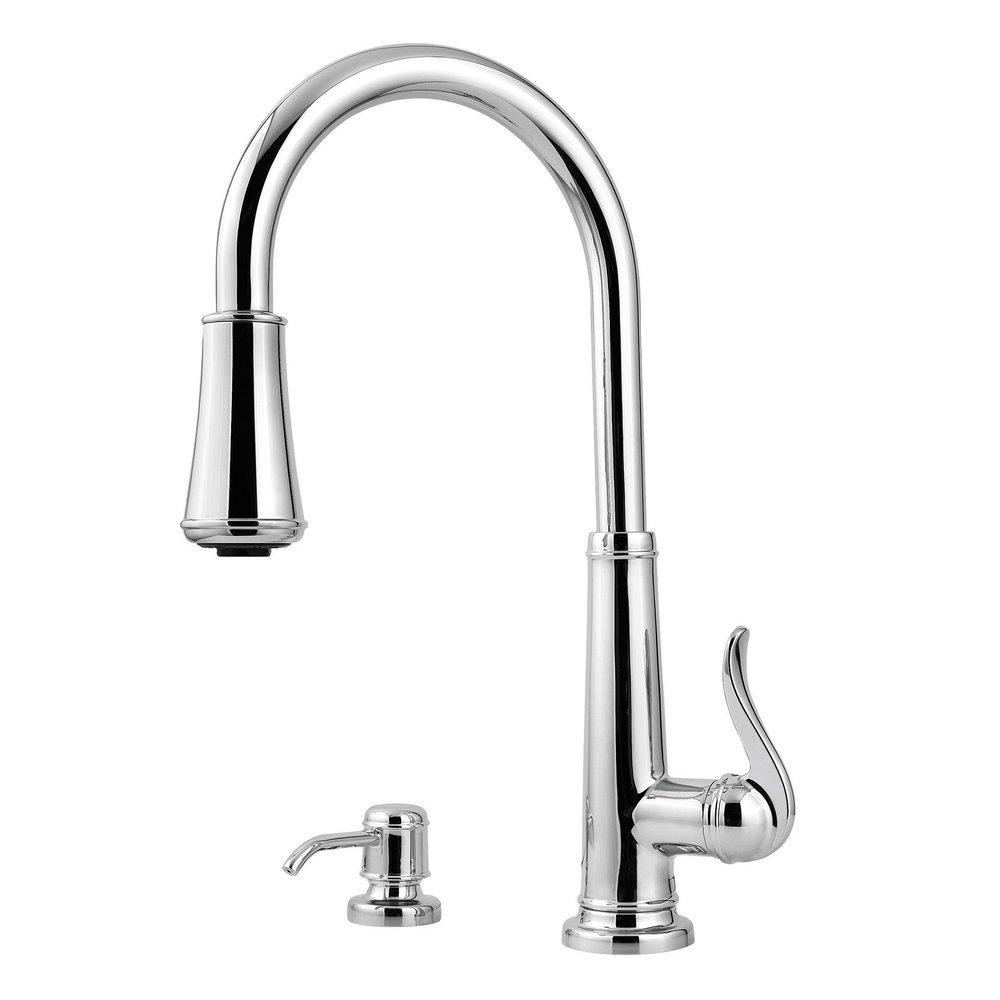 Pfister Single Handle Pull Down Kitchen Faucet in Polished