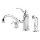 Single Handle Centerset Kitchen Faucet in Polished Chrome