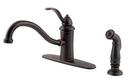 3-Hole Kitchen Faucet with Single Lever Handle in Tuscan Bronze