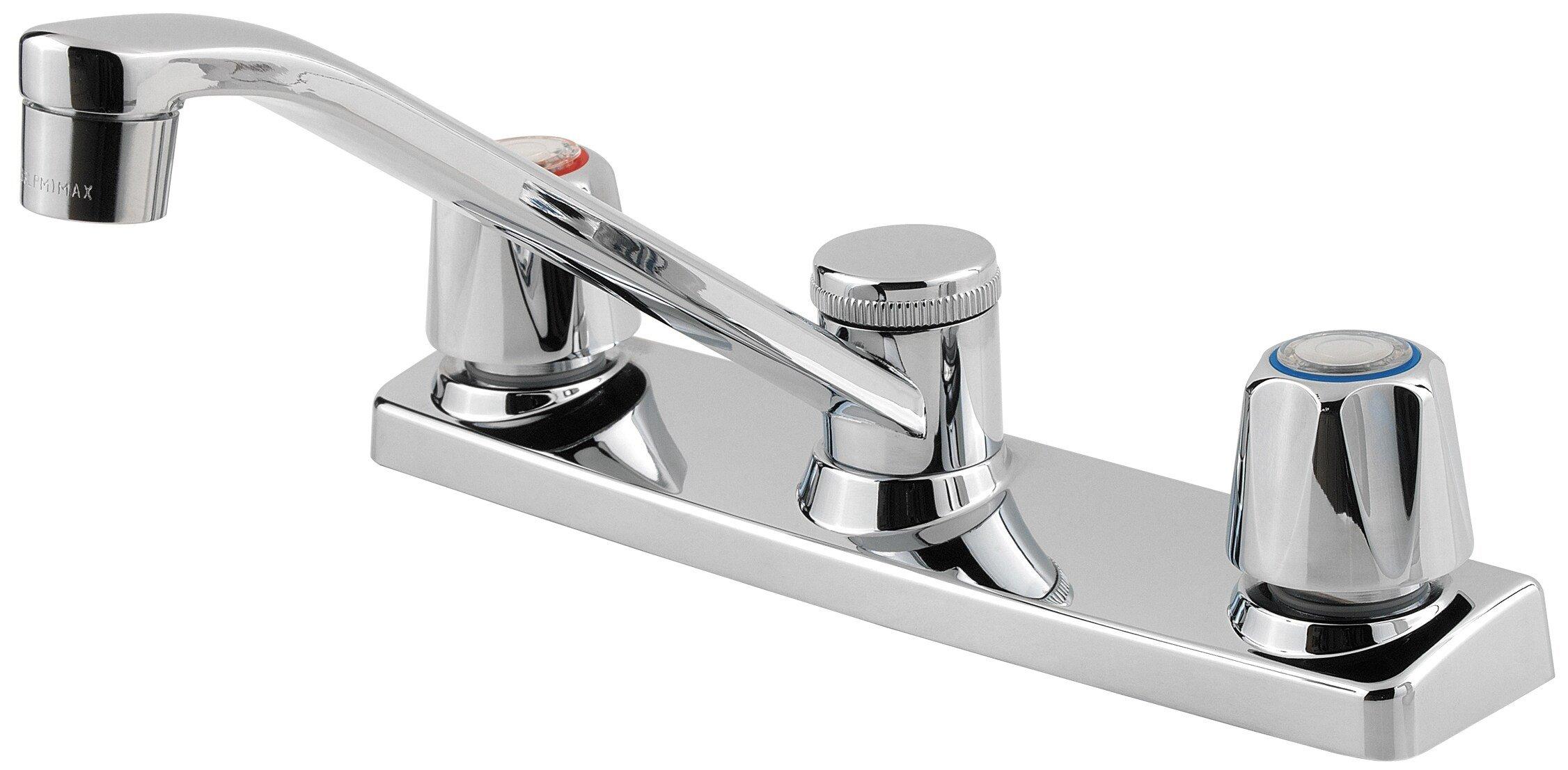 Pfister Polished Chrome Two Handle Kitchen Faucet 