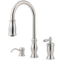 Pfister Stainless Steel Single Handle Pull Down Kitchen Faucet 
