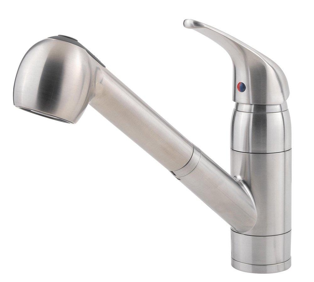 Pfister Stainless Steel Single Handle Pull Out Kitchen Faucet 