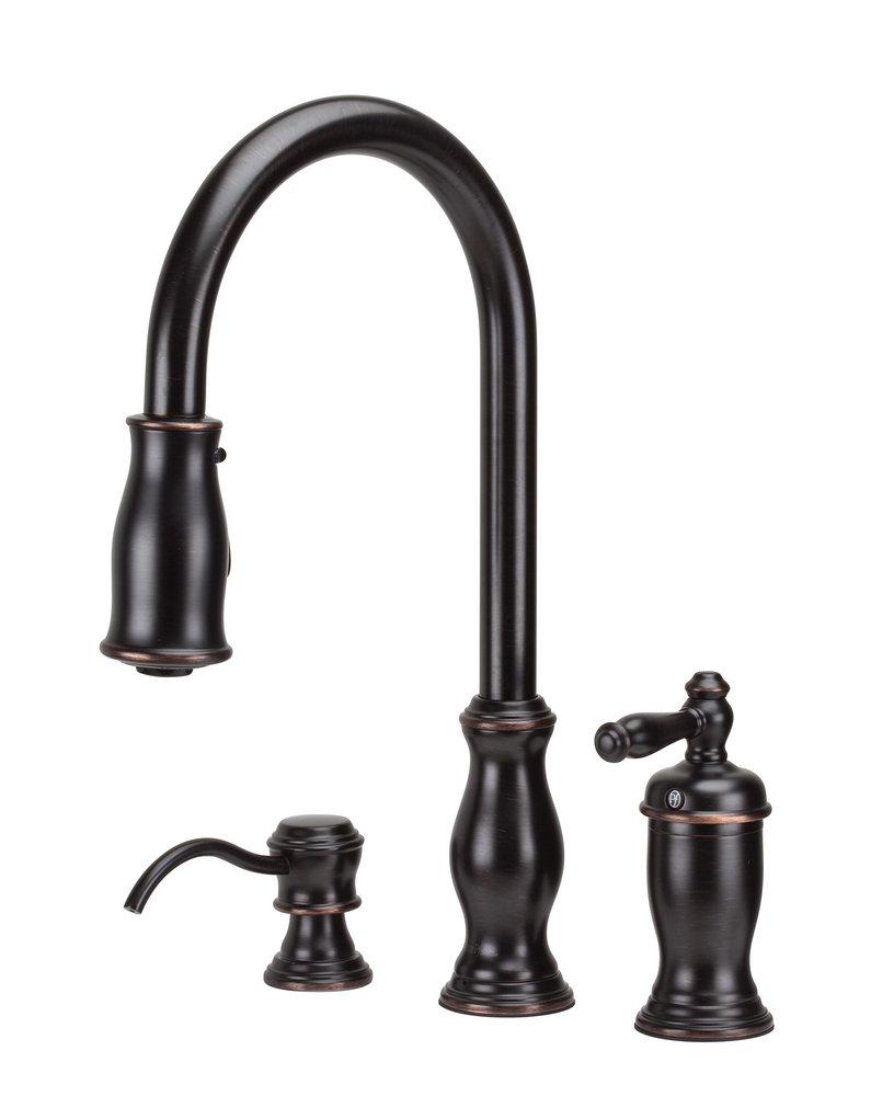 Pfister Tuscan Bronze Single Handle Pull Down Kitchen Faucet 