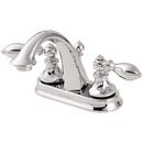 3-Hole Centerset Lavatory Faucet with Double Lever Handle and Metal Pop-Up Assembly in Polished Chrome