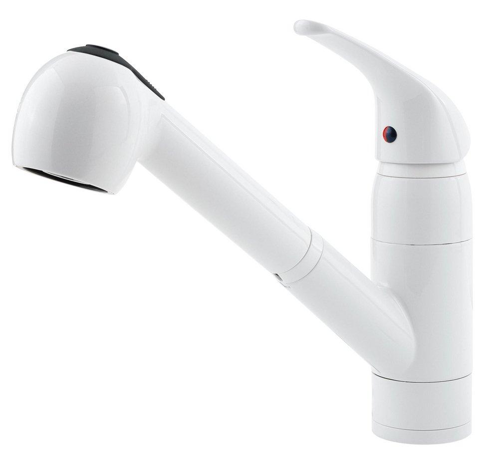 Pfister White Single Handle Pull Out Kitchen Faucet 