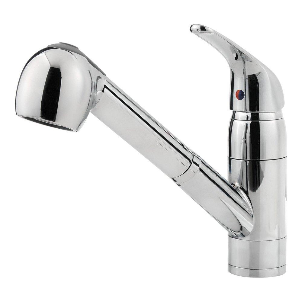 Pfister Polished Chrome Single Handle Pull Out Kitchen Faucet 