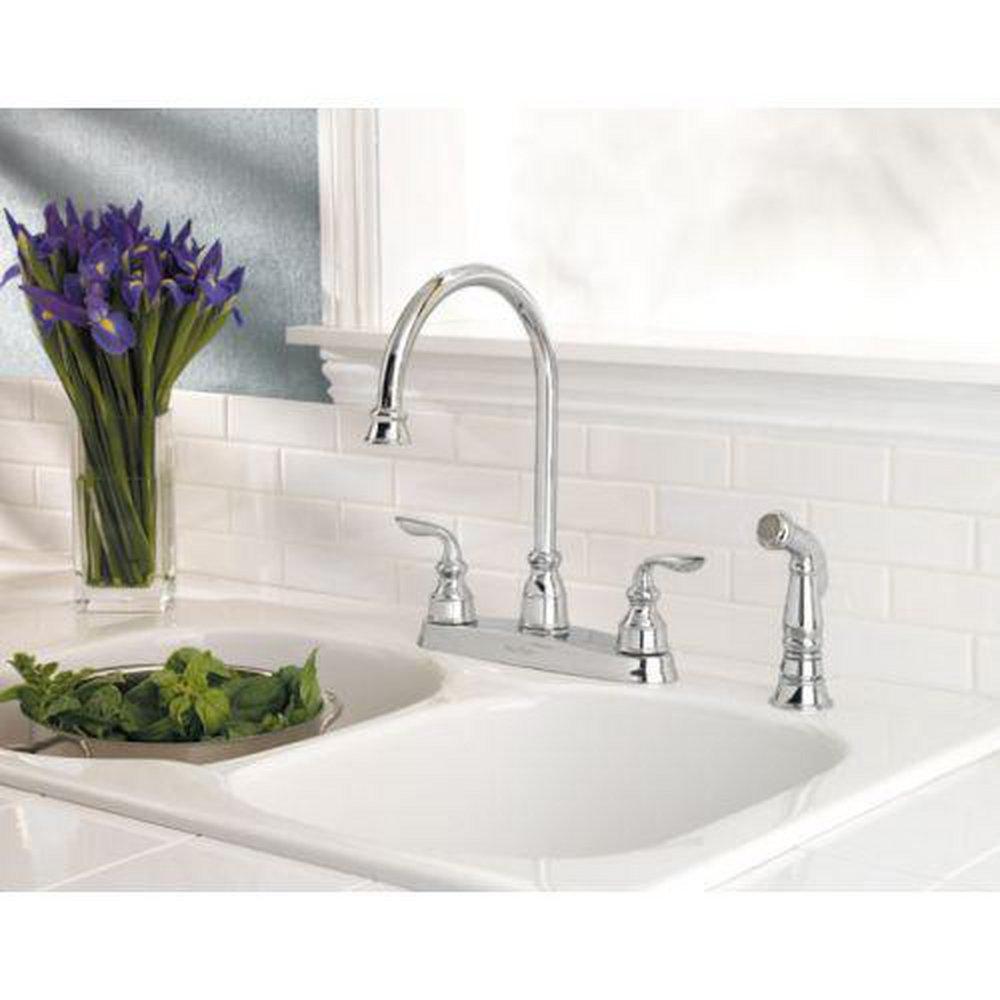Pfister Polished Chrome Two Handle Widespread Kitchen Faucet 