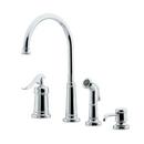 2.2 gpm Single Lever Handle Deckmount Kitchen Sink Faucet 360 Degree Swivel High Arc Spout 1/2 in. NPSM Connection in Polished Chrome