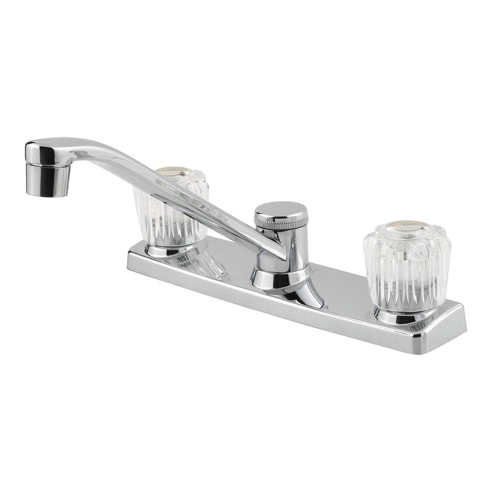 Pfister Polished Chrome Two Handle Kitchen Faucet 