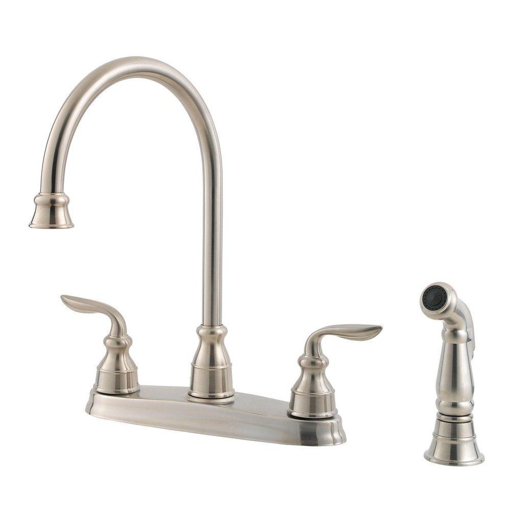 Pfister Stainless Steel Two Handle Widespread Kitchen Faucet 