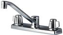 1.8 gpm Double Wristblade Handle Deckmount Kitchen Sink Faucet in Polished Chrome
