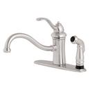 3-Hole Kitchen Faucet with Single Lever Handle in Stainless Steel