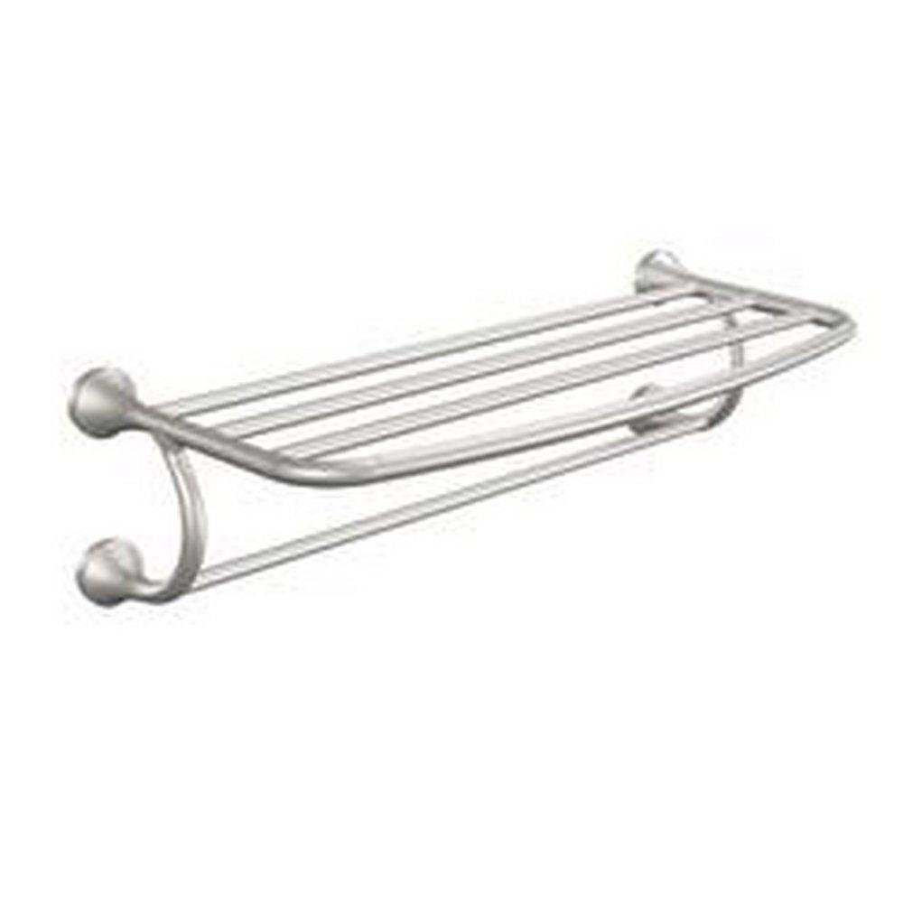 Moen Brushed Nickel 24 in. Stainless Steel and Zinc Bathroom Shelf 