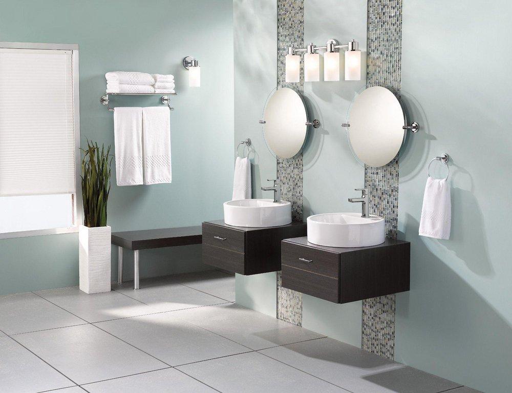 Moen Polished Chrome 24 in. Stainless Steel and Zinc Bathroom Shelf 