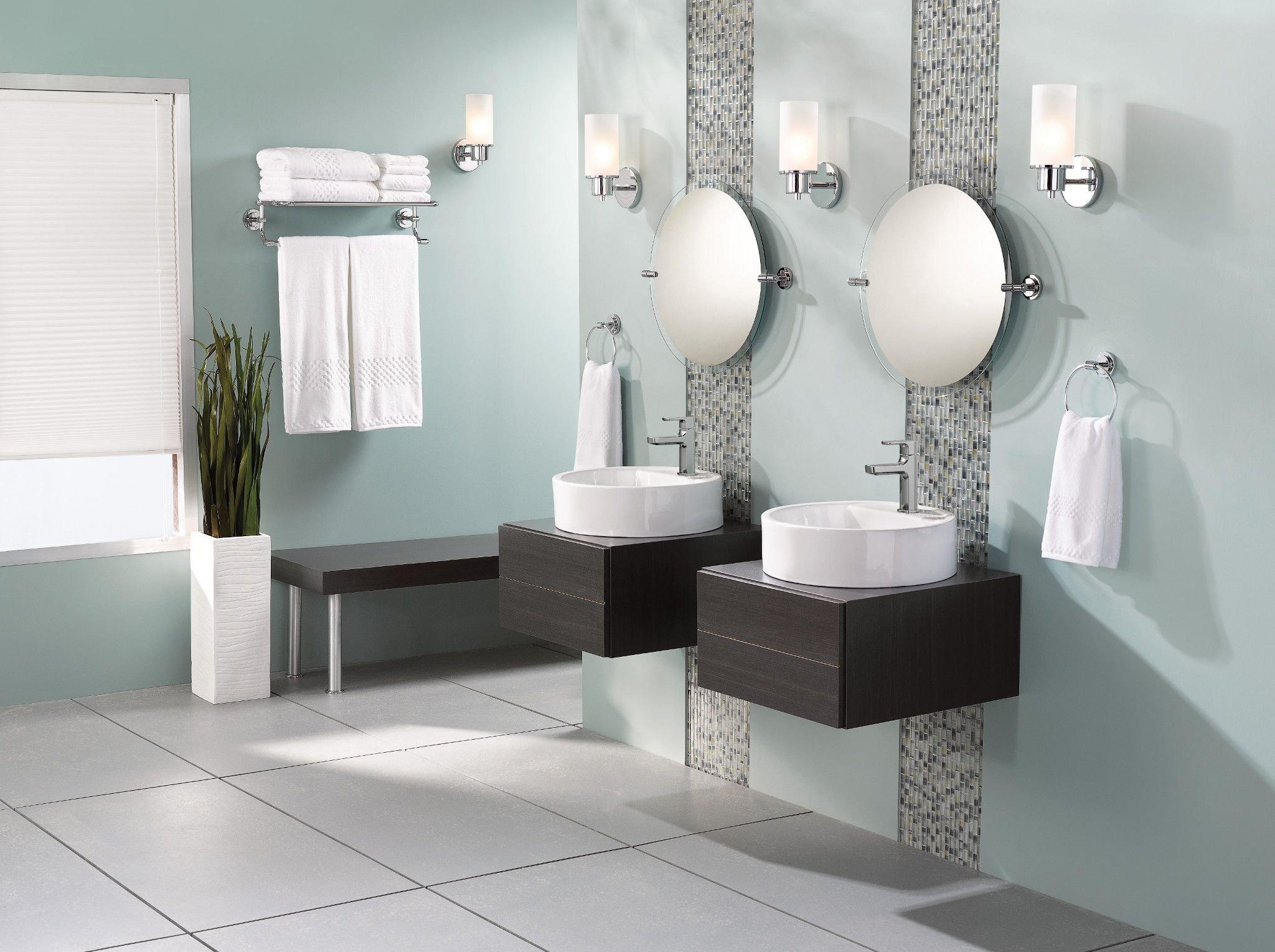 Moen Chrome 24 in. Stainless Steel and Zinc Bathroom Shelf 