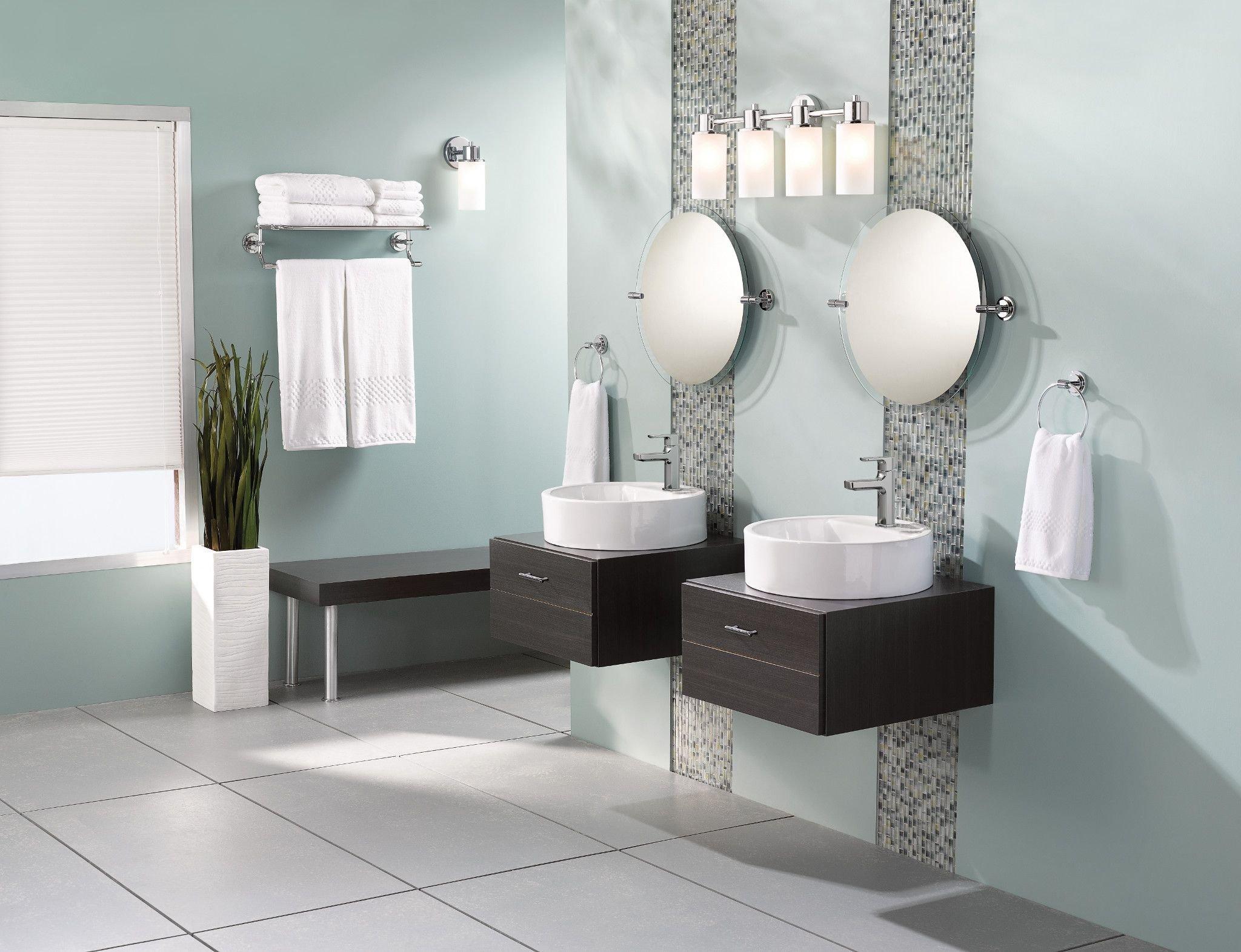 Moen Chrome 24 in. Stainless Steel and Zinc Bathroom Shelf 
