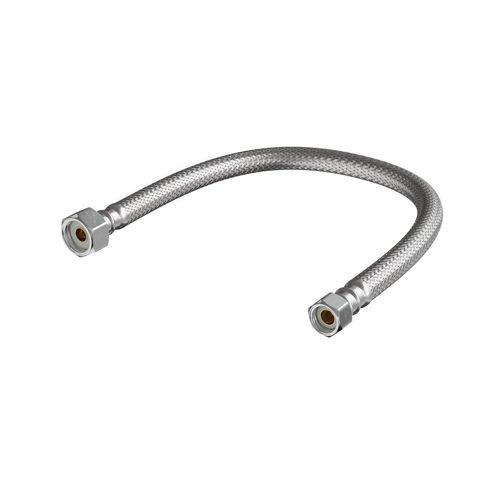 PROFLO&reg; 3/8 in. Comp x 1/2 in. FIP Stainless Steel and PVC Reinforced Sink Flexible Water Connectors 