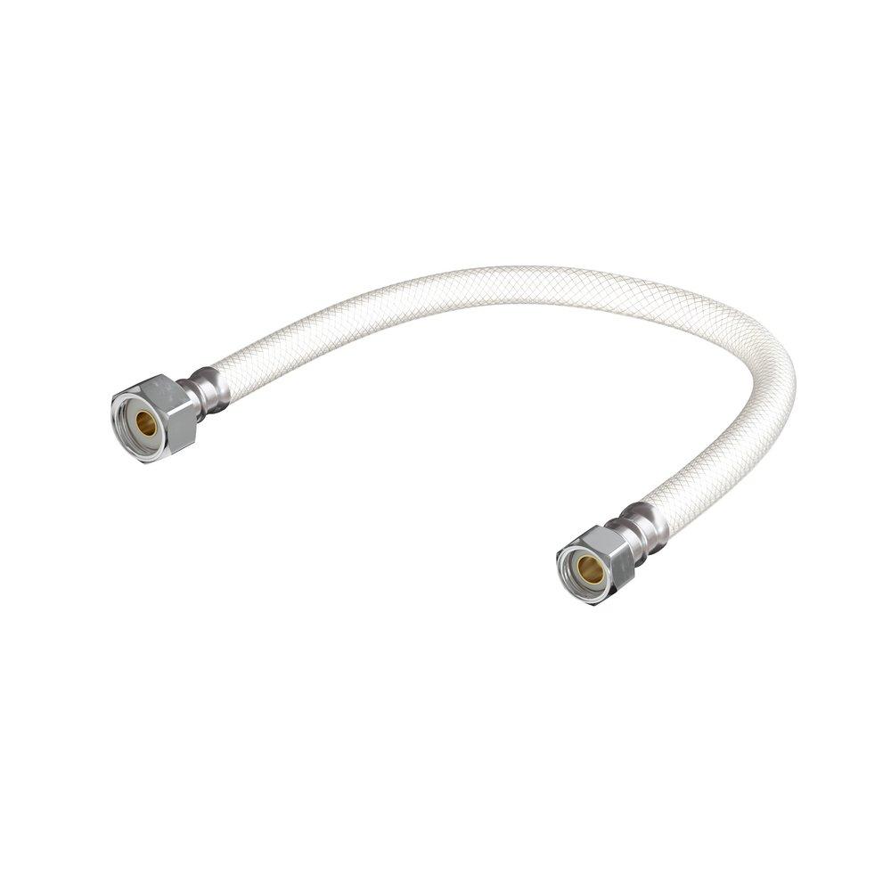 PROFLO&reg; 3/8 in. Comp x 1/2 in. FIP Stainless Steel and PVC Reinforced Sink Flexible Water Connectors 