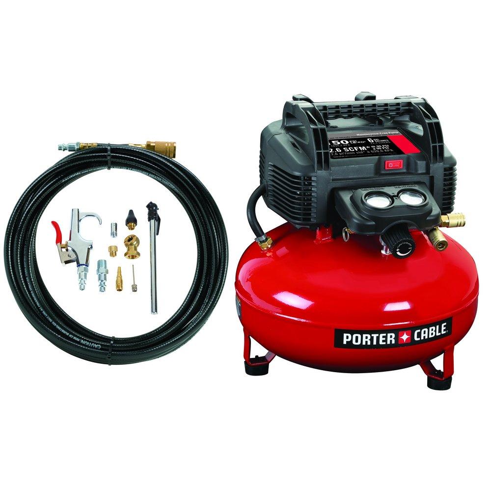 Porter Cable Red Oil-free Pancake Compressor Kit 