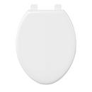 Elongated Open Front Commercial Toilet Seat with Cover in White
