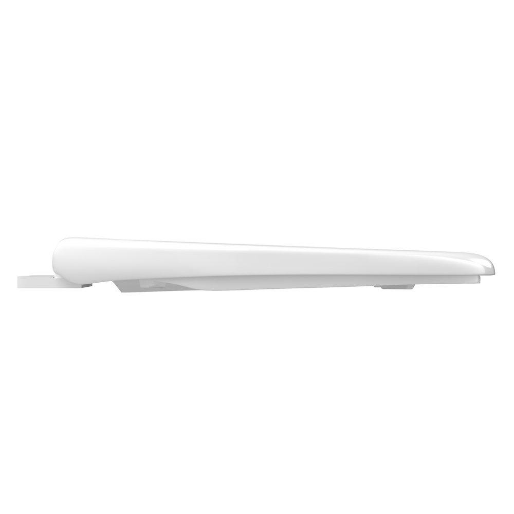 PROFLO&reg; White Elongated Open Front Commercial Toilet Seat with Cover 