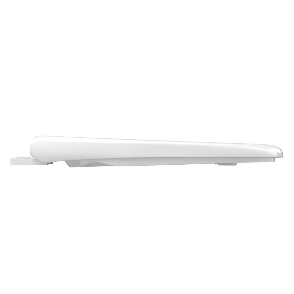 PROFLO&reg; White Plastic Elongated Open Front With Cover Toilet Seat 