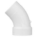 White PVC DWV 45&deg; Street Elbow 