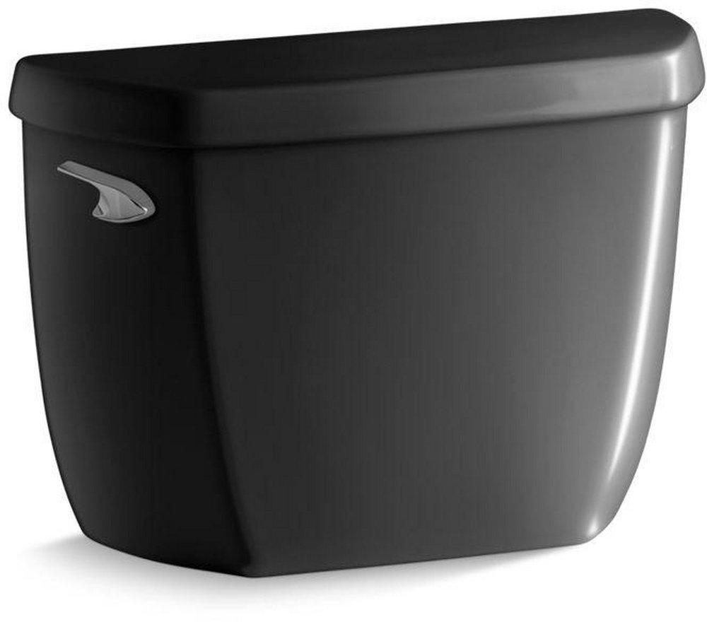 KOHLER Black 1.28 gpf Toilet Tank with Left-Hand Trip Lever 