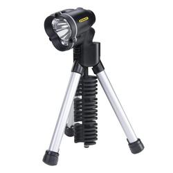 20 Lumens AA Aluminum Flashlight with Tripod in Black