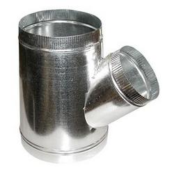 10 in. x 9 in. x 7 in. 30 ga Galvanized Steel Standard Wye