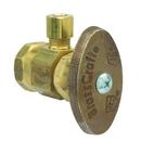1/2 x 1/4 in. FIPT x OD Compression Knurled Oval Handle Angle Supply Stop Valve in Rough Brass