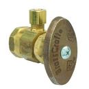 BrassCraft Rough Brass 1/2 x 1/4 in. FIPT x OD Compression Knurled Oval Handle Angle Supply Stop Valve 