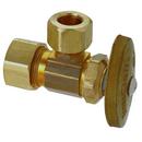 1/2 in. Compression x OD Compression Knurled Oval Handle Angle Supply Stop Valve in Rough Brass