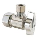 1/2 x 1/4 in. Compression x OD Compression Angle Supply Stop Valve in Chrome Plated