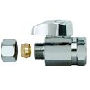 1/2 x 3/8 in. FIPT x OD Compression Lever Handle Straight Supply Stop Valve in Chrome Plated