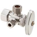 1/2 x 3/8 x 1/4 in. Compression x OD Compression x OD Compression Knurled Oval Handle Angle Supply Stop Valve in Chrome Plated