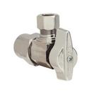 1/2 in x 3/8 in Ball Handle Angle Supply Stop Valve in Polished Chrome